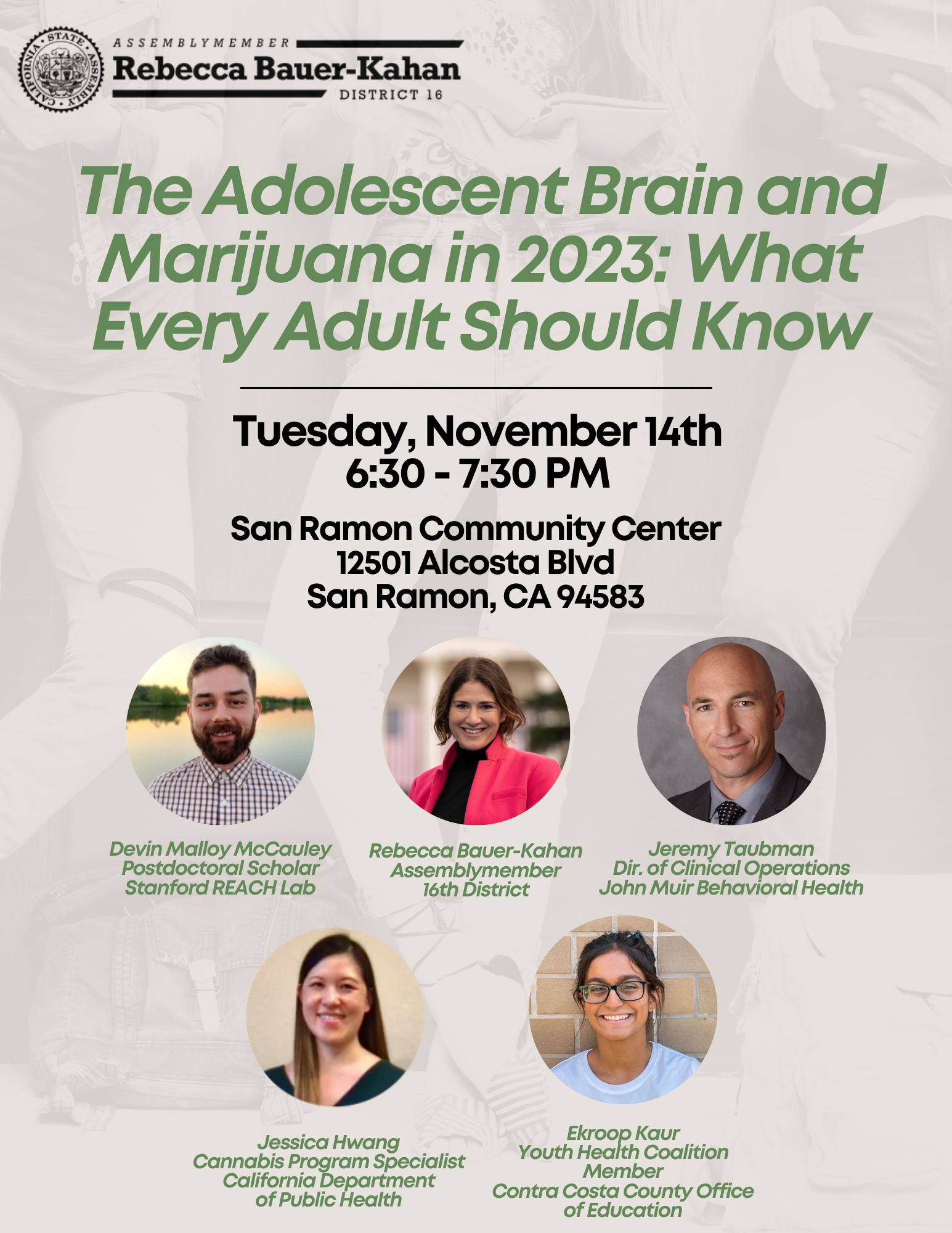 The Adolescent Brain and Marijuana flyer