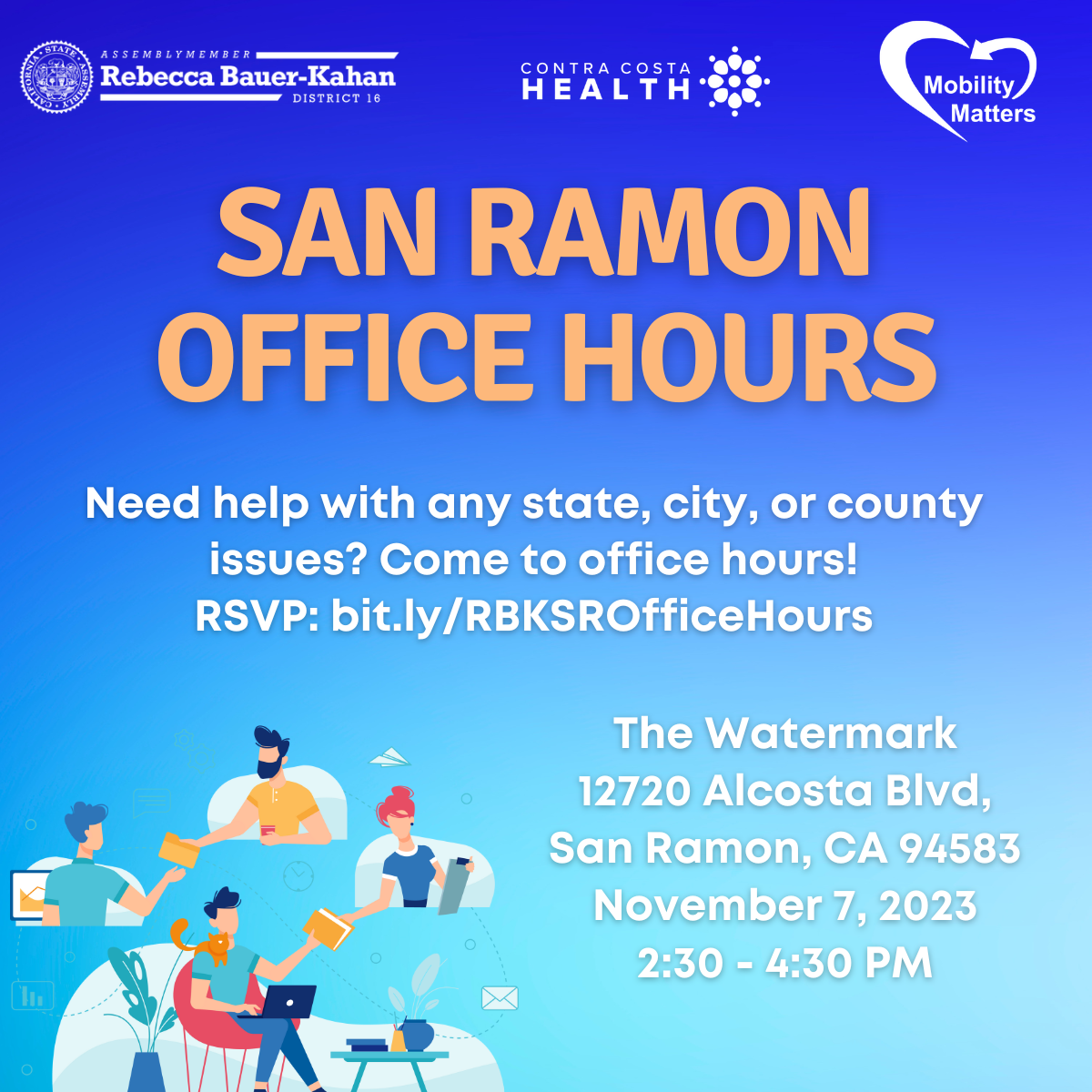 San Ramon Office Hours Flyer Graphic