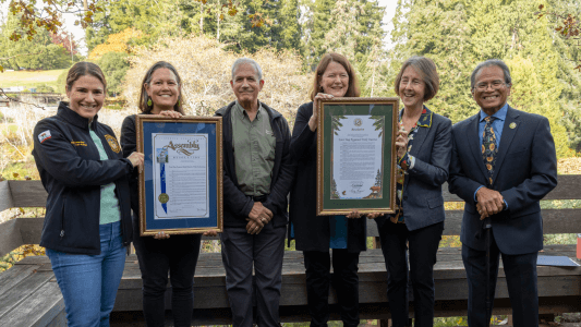 Assemblymember Bauer-Kahan and Senator Skinner presenting Resolution