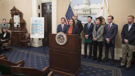 Assemblymember Bauer-Kahan and colleagues advocate for students to announce new protections around for-profit colleges.